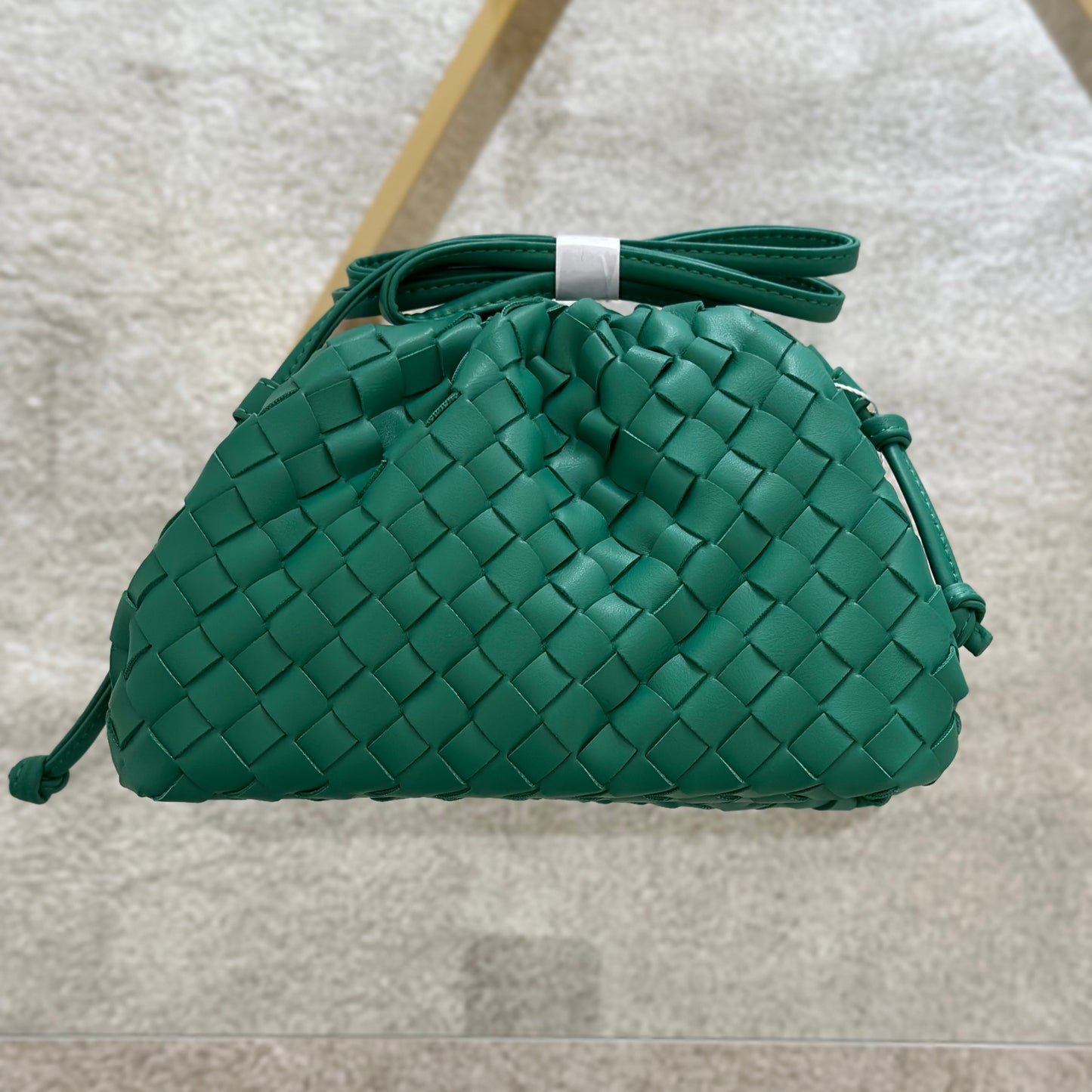 Milù bag ecopelle intrecciata green